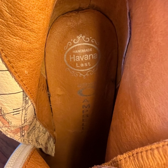 Jeffrey Campbell Handmade Leather Map Platform Wedges - Picture 5 of 6